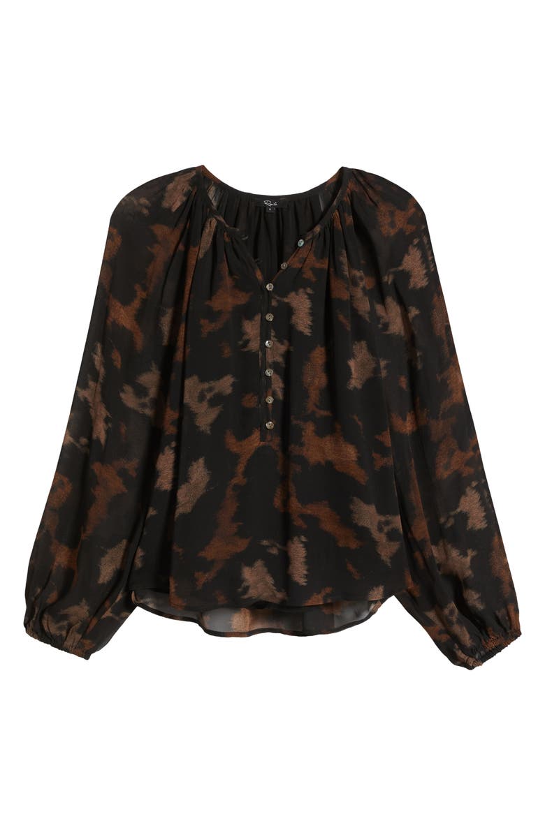 Rails Indi Printed Balloon Sleeve Top, Alternate, color, Diffused Sandstone