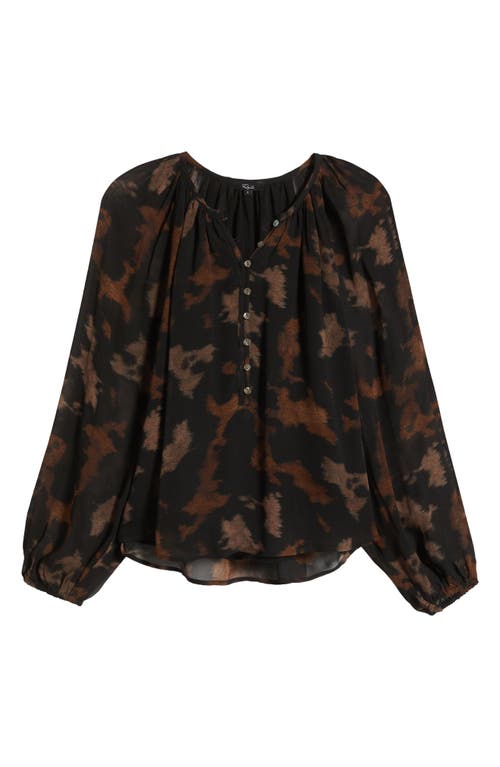 Rails Indi Printed Balloon Sleeve Top In Diffused Sandstone