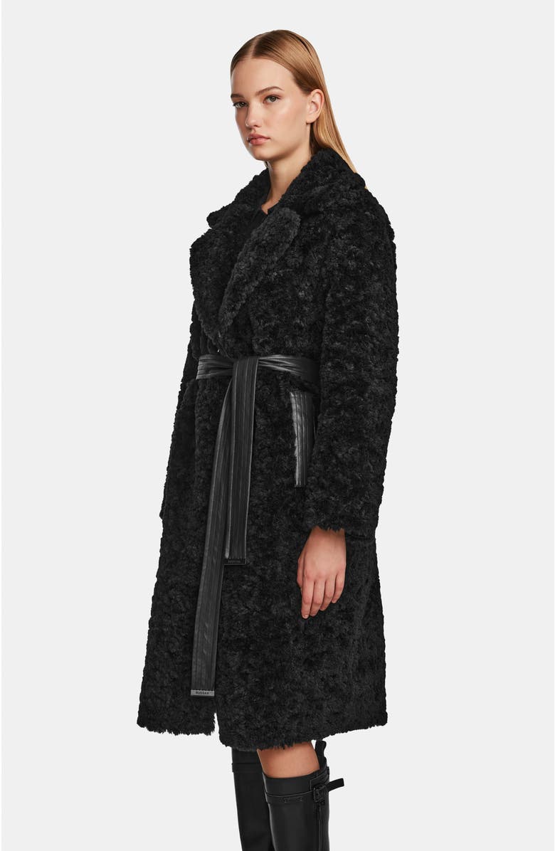 Rudsak Annabelle Reversible Teddy & Faux Leather Coat, Alternate, color, Black