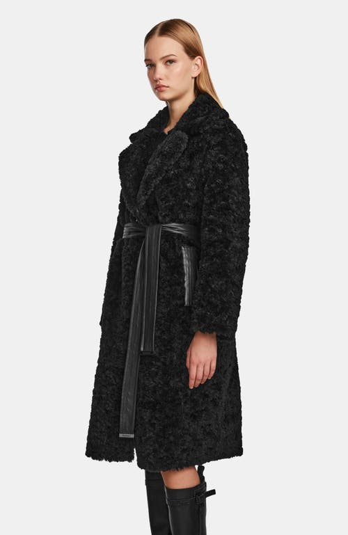 Rudsak Annabelle Reversible Teddy & Faux Leather Coat In Black