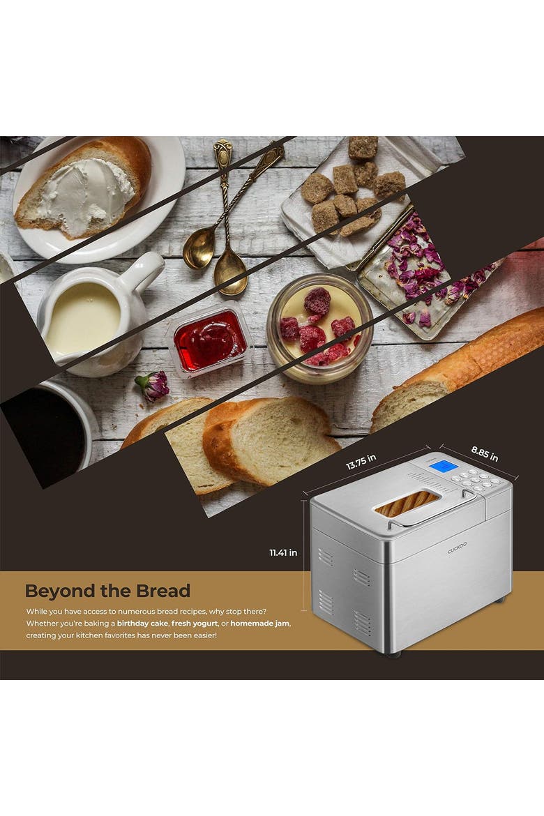 CBM-AAB101S 2 lb. Multi-Functional Bread Maker with 17 Menu Options, Alternate, color, Silver