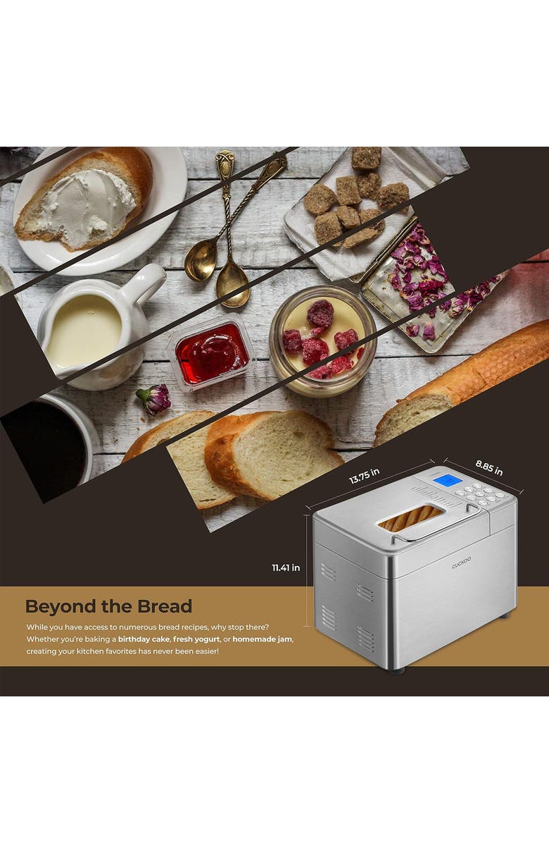 Cuckoo CBM-AAB101S 2 lb. Multi-Functional Bread Maker with 17 Menu Options, Alternate, color, Silver