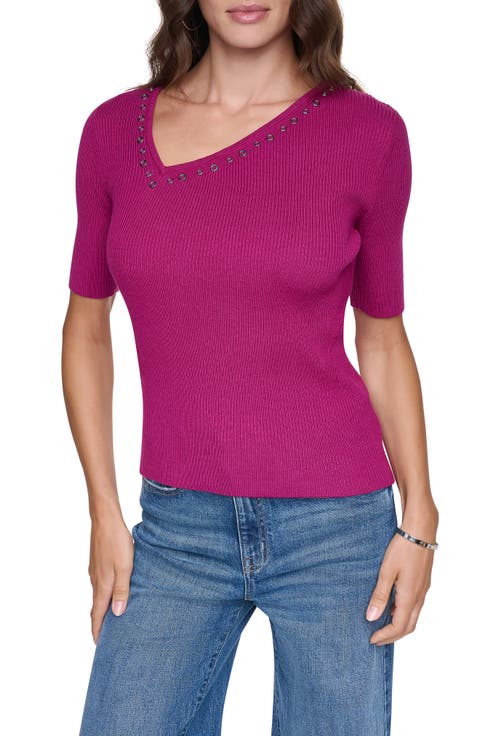Grommet Rib Sweater
