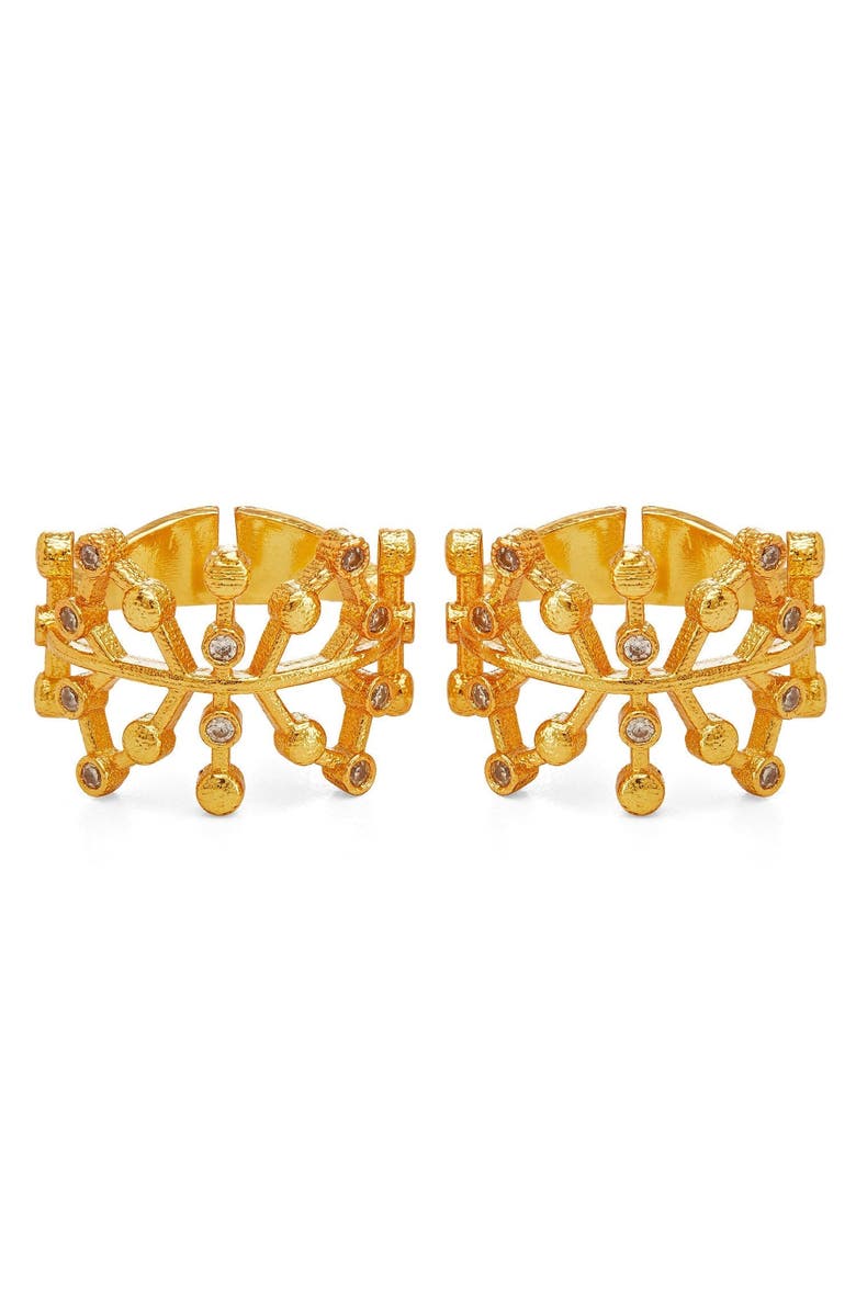 Dhwani Bansal AURO DOUBLE RING, Alternate, color, Gold Plated