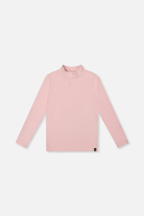 Ribbed Mock Neck Long Sleeve Top