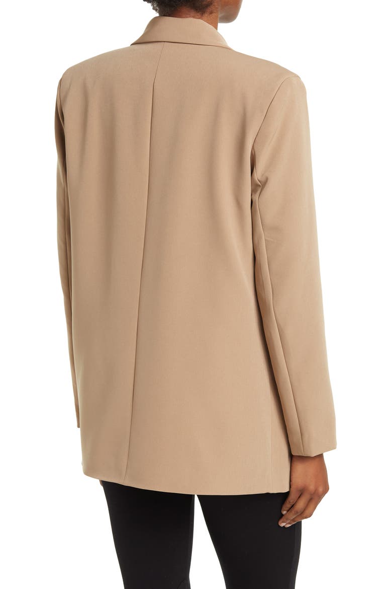 Oversize Double Breasted Peak Lapel Blazer, Alternate, color, CAMEL