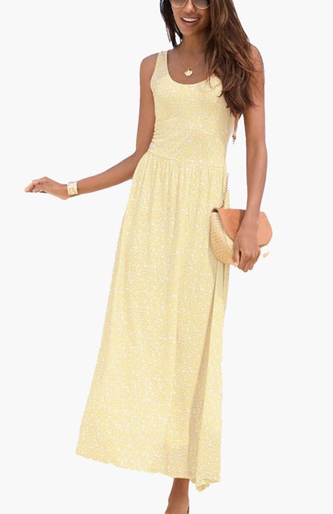 Women's Printed Scoop Neck Dress