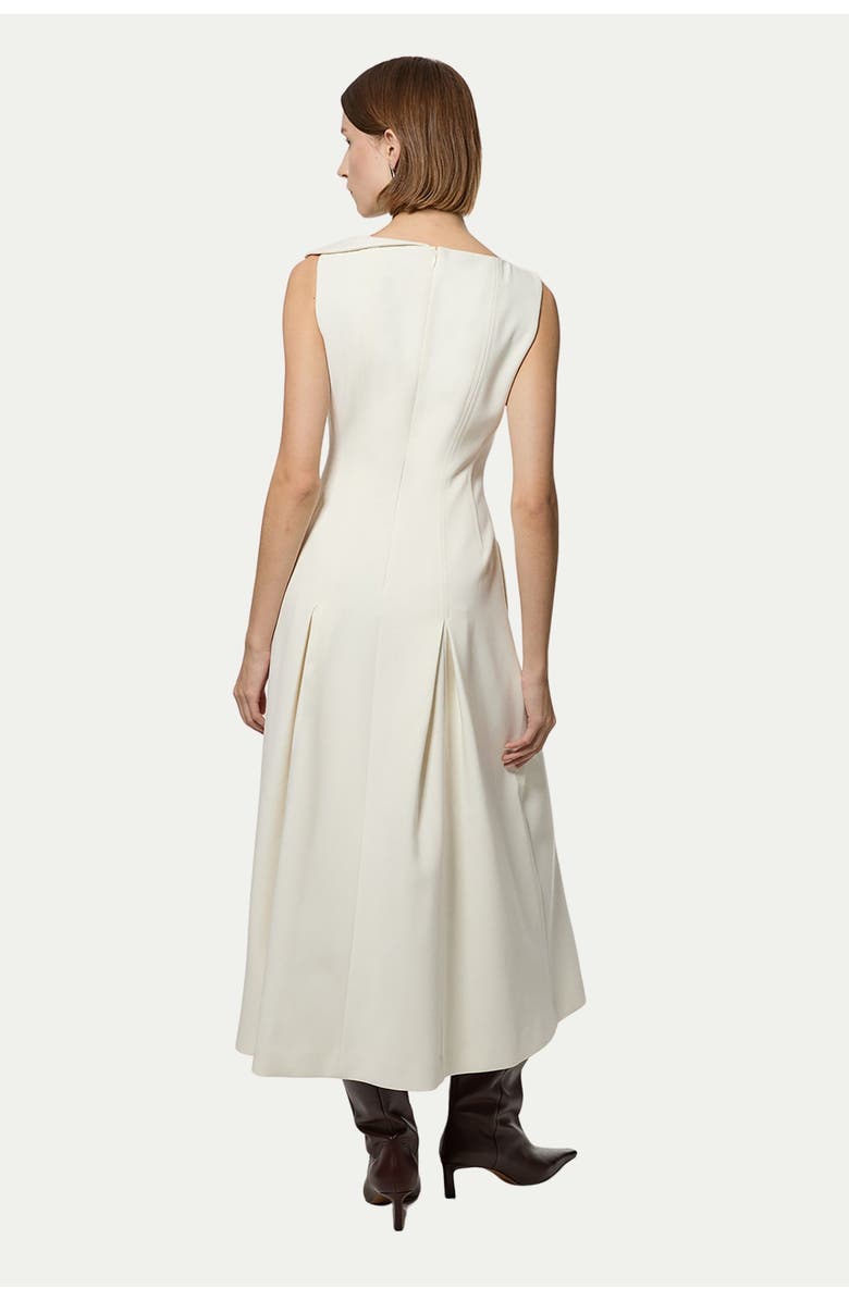 Karen Millen Asymmetric Neck Tailored Dress, Alternate, color, Ivory