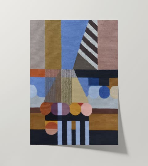 Woven Perspectives No. 05 Geometric Abstract Art Print
