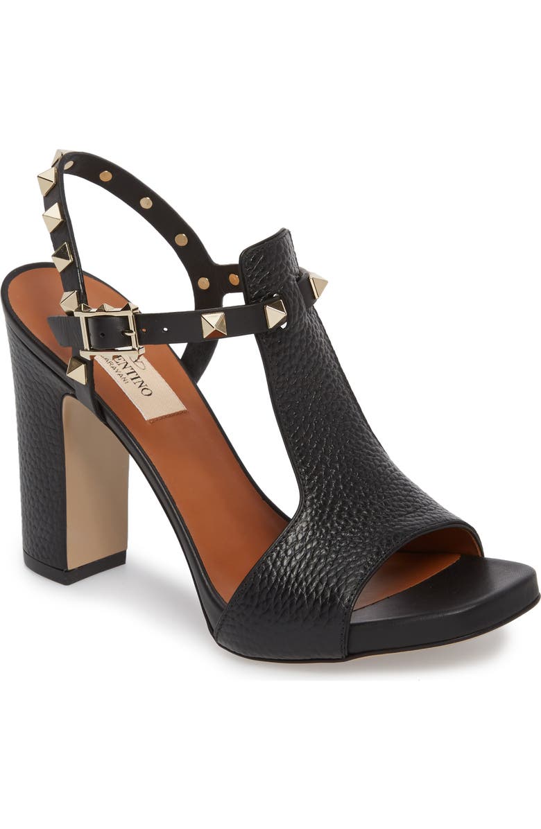 Valentino Garavani Rockstud T-Strap Sandal, Main, color,