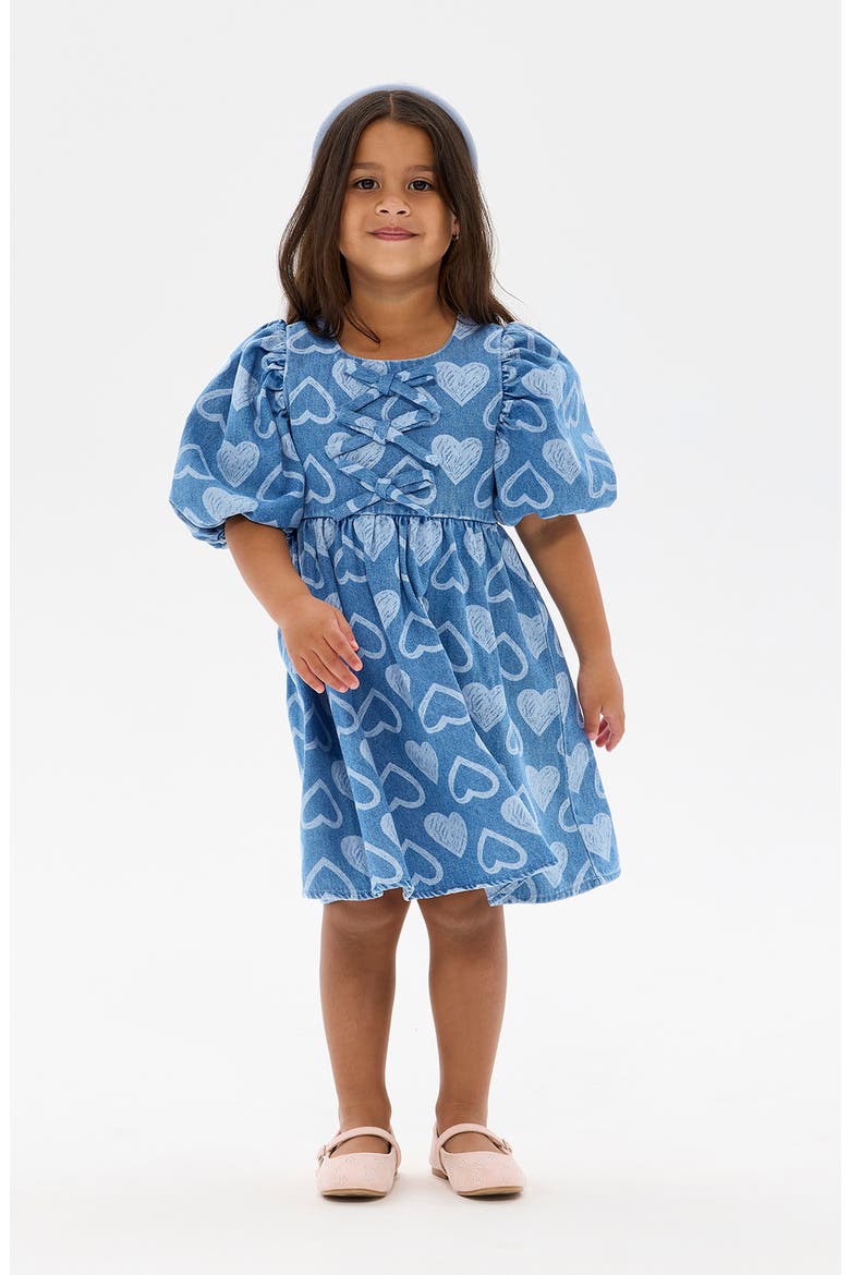 Kids' Rebel Heart Chambray Dress, Alternate, color, BLUE CHAMBRAY