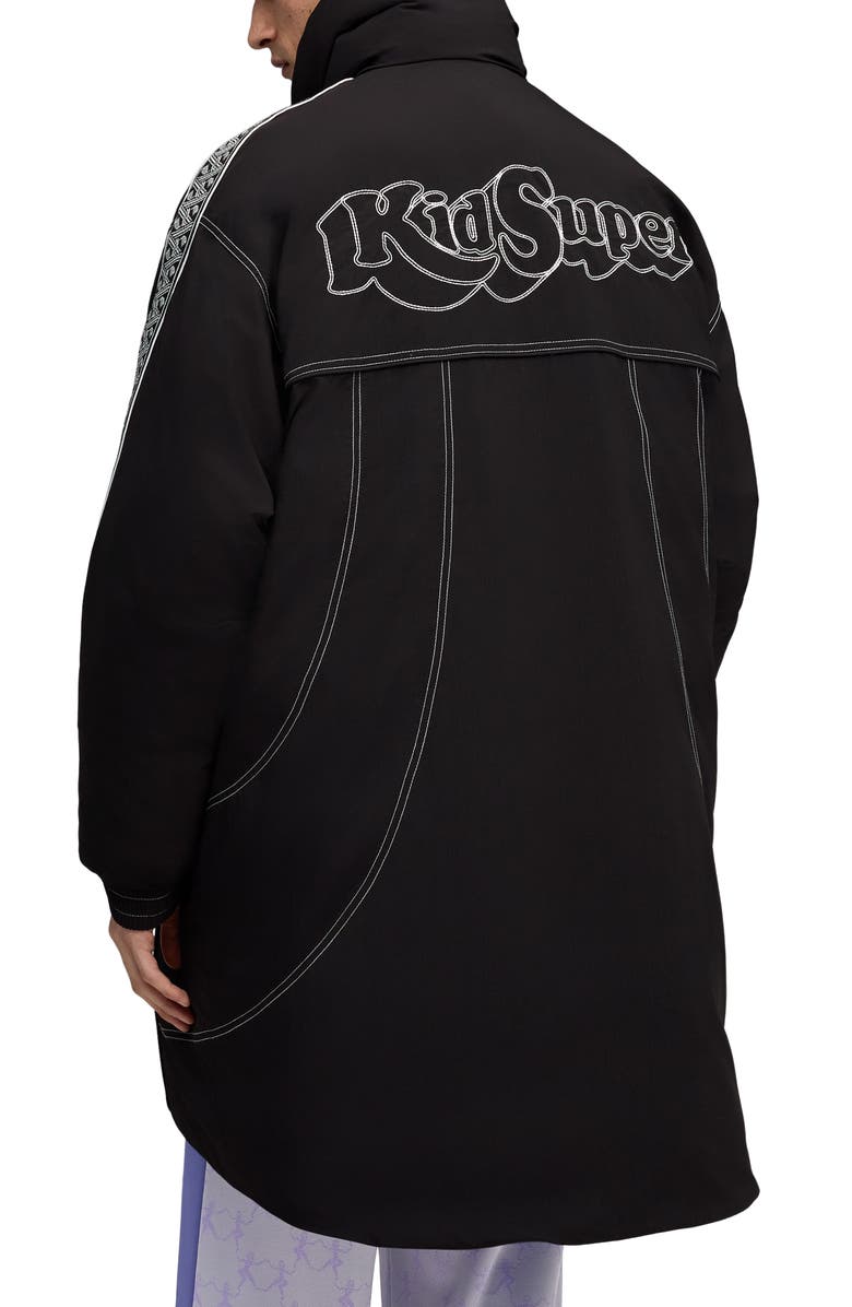 PUMA x KidSuper Long Hooded Nylon Puffern Jacket, Alternate, color, Puma Black