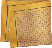 Eton Geometric Silk Pocket Square