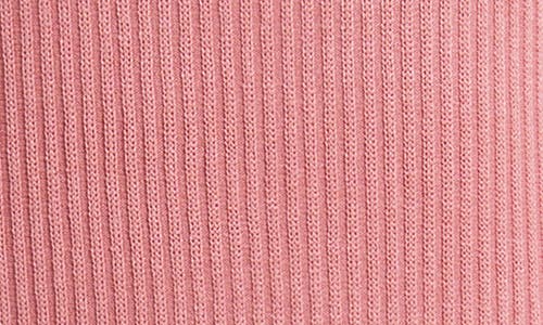 Misook A-line Ribbed Soft Knit Midi Dress In Pink
