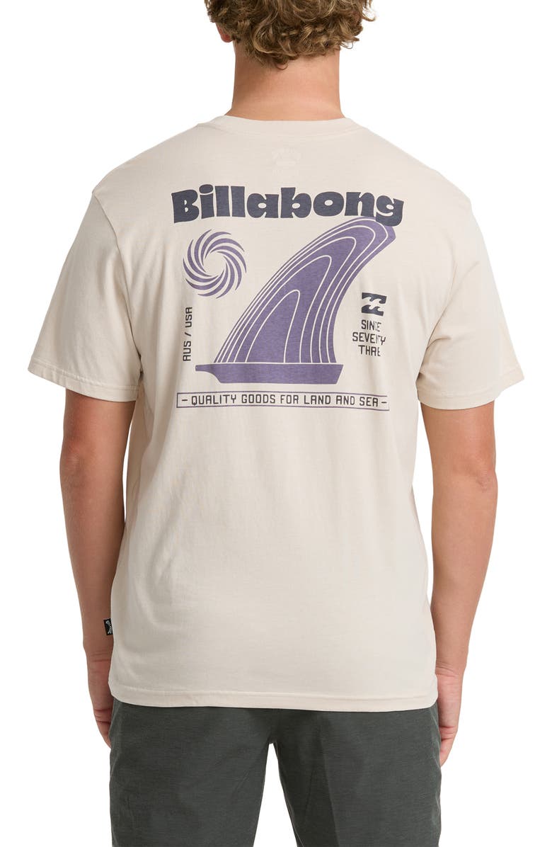 Billabong Single Fin Premium Graphic T-Shirt, Alternate, color, Oatmeal