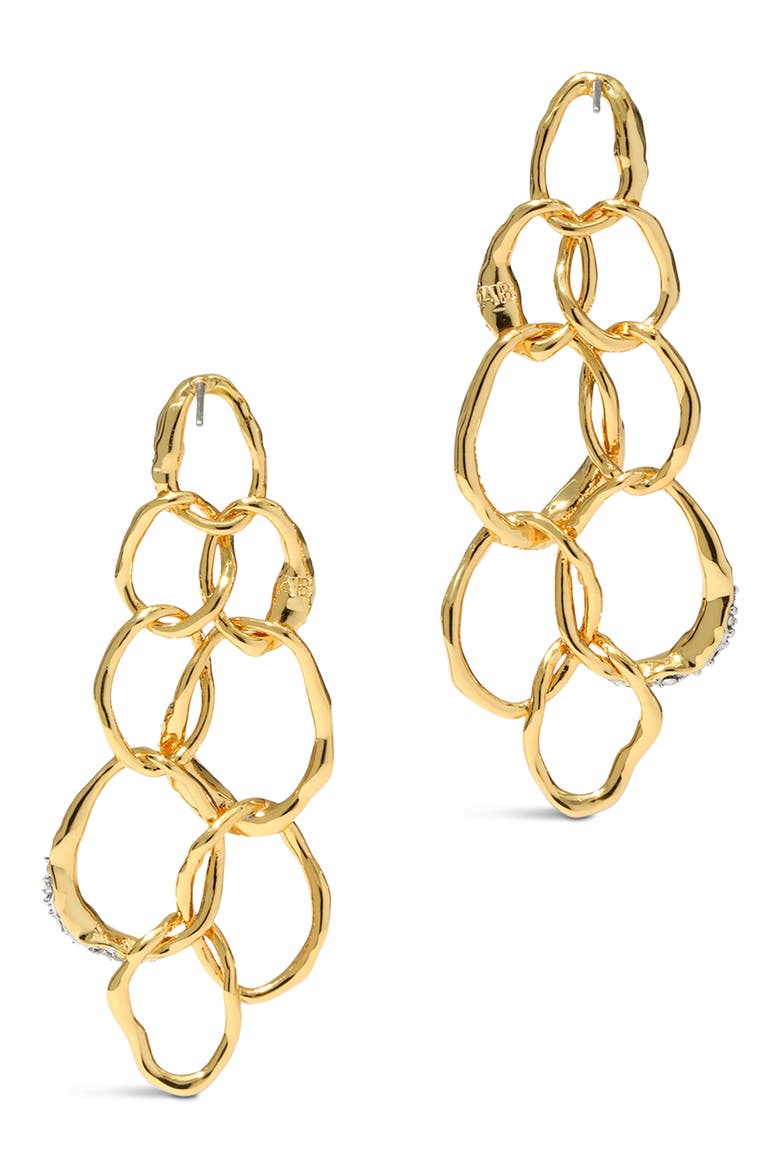 Solanales Crystal Linked Orb Drop Earrings, Alternate, color, CRYSTALS
