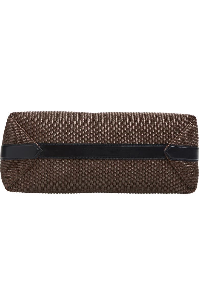 Dries Van Noten Bombe Woven Raffia Tote Bag, Alternate, color, Dark Brown