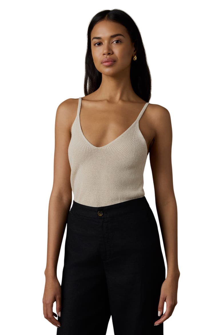 Miramar Linen & Organic Cotton Cami Sweater, Alternate, color, SUMMER SAND