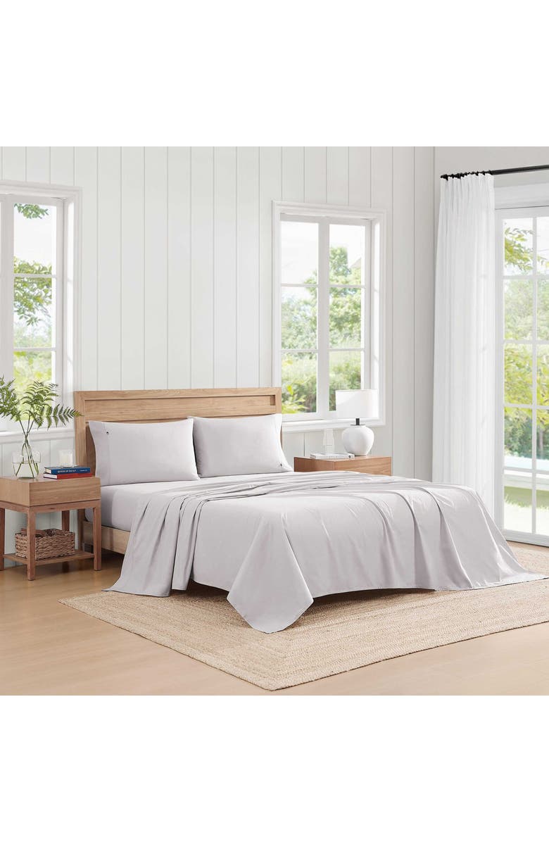 Tommy Hilfiger Cotton Percal Sheet Set, Alternate, color, Grey