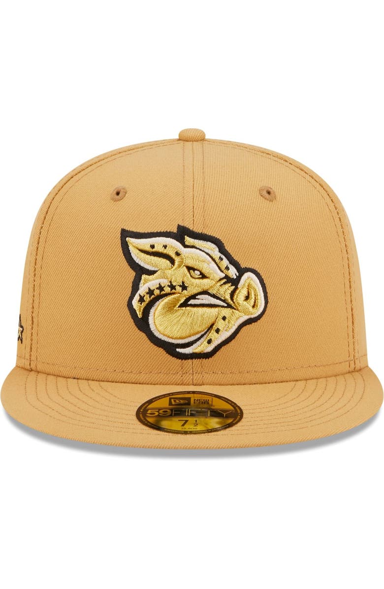 New Era Men's New Era Natural Lehigh Valley IronPigs Authentic Collection 59FIFTY Fitted Hat, Alternate, color, Natural
