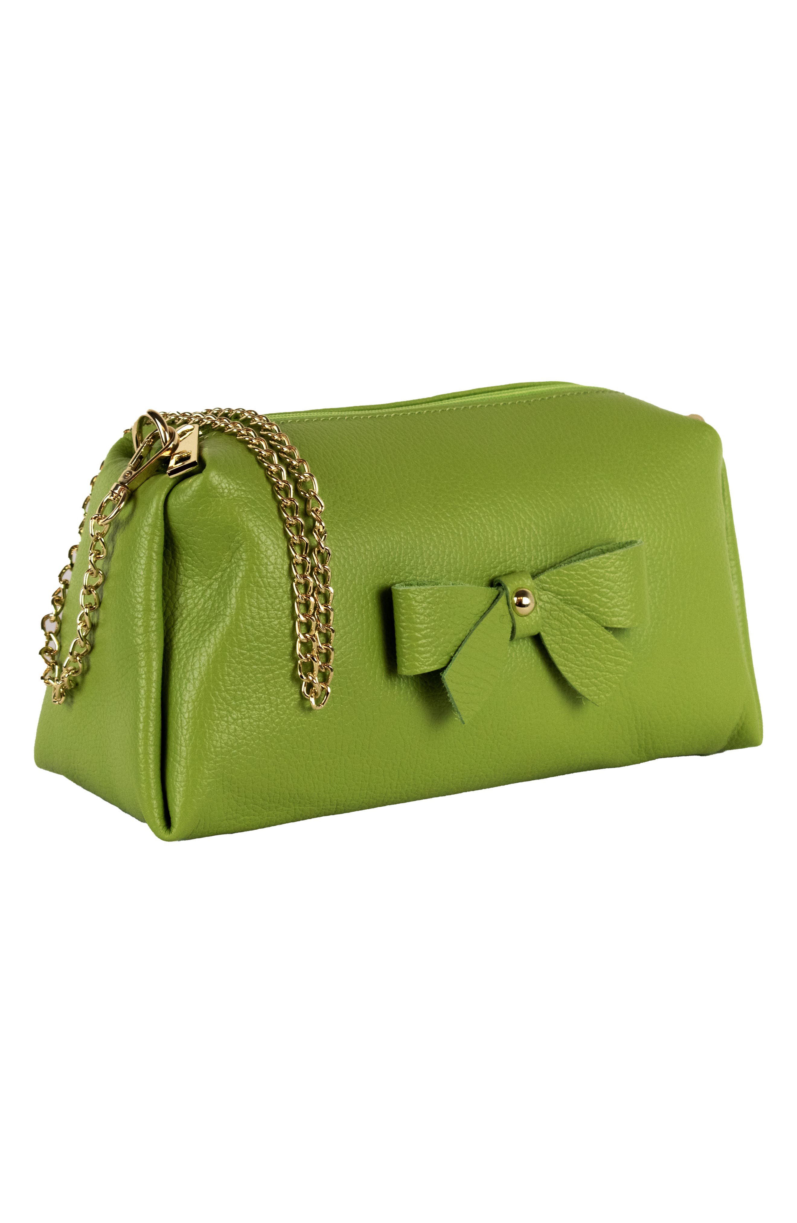 Persaman New York Gigi Bow Shoulder Bag, Alternate, color, Green