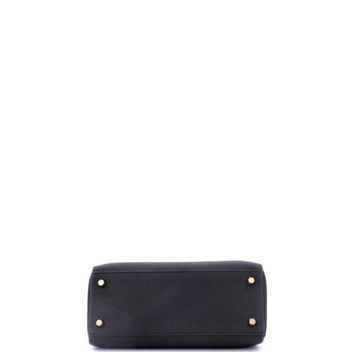 Pre-owned Hermes  Hermes Kelly Handbag Black Togo With Gold Hardware 25 In Black