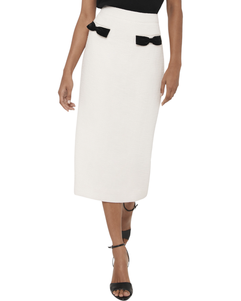Boucle Bow Midi Skirt