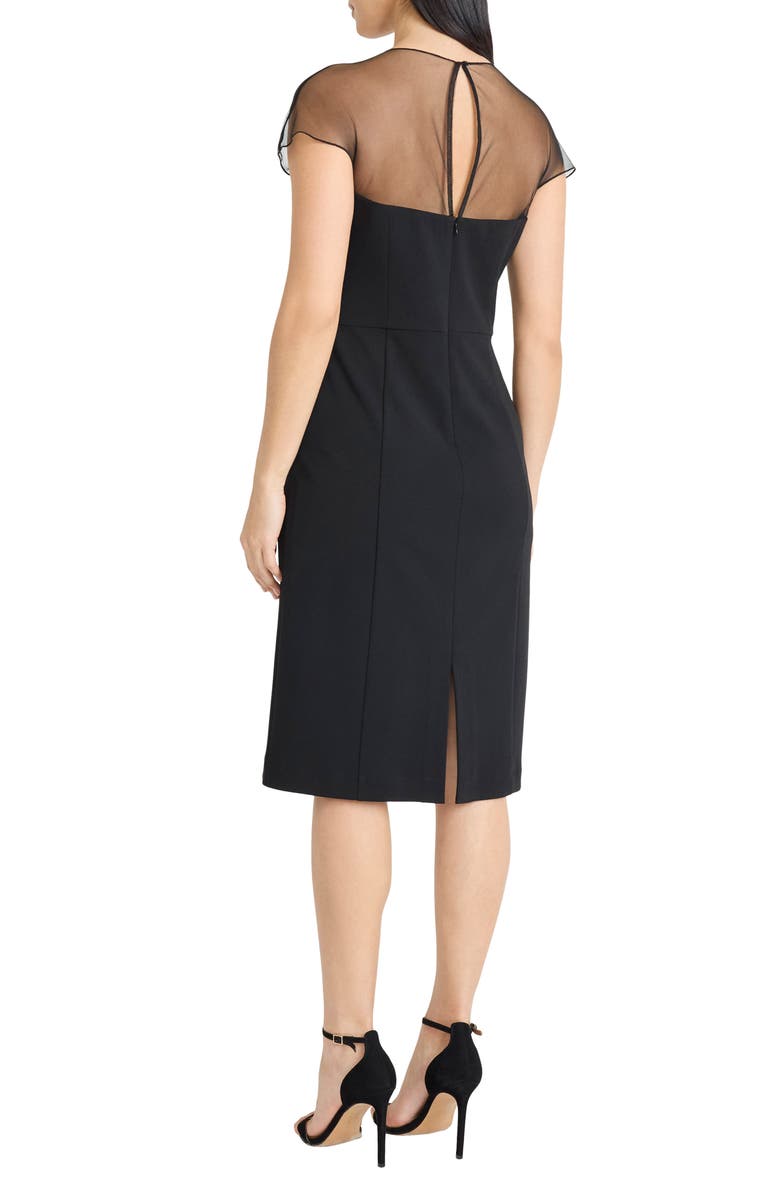 Maggy London Rhinestone Detail Cocktail Sheath Dress, Alternate, color, Black