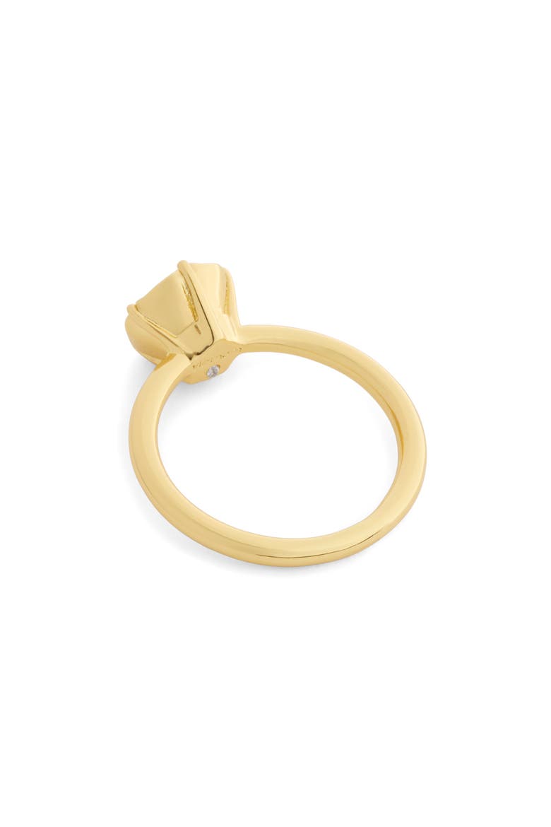 Tea Rose Prong Band Ring, Alternate, color, SHINY GOLD