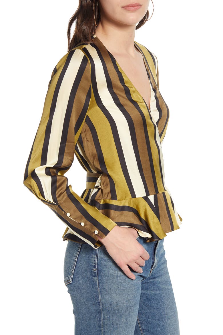 Stripe Wrap Top, Alternate, color, COMBO C