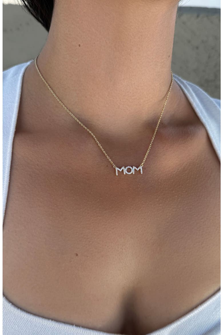 Cubic Zirconia Mom Necklace, Alternate, color, GOLD