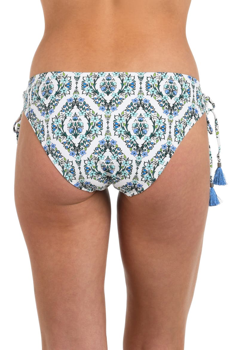 Deja Blue Adjustable Loop Hipster Bikini Bottoms, Alternate, color, BLUE