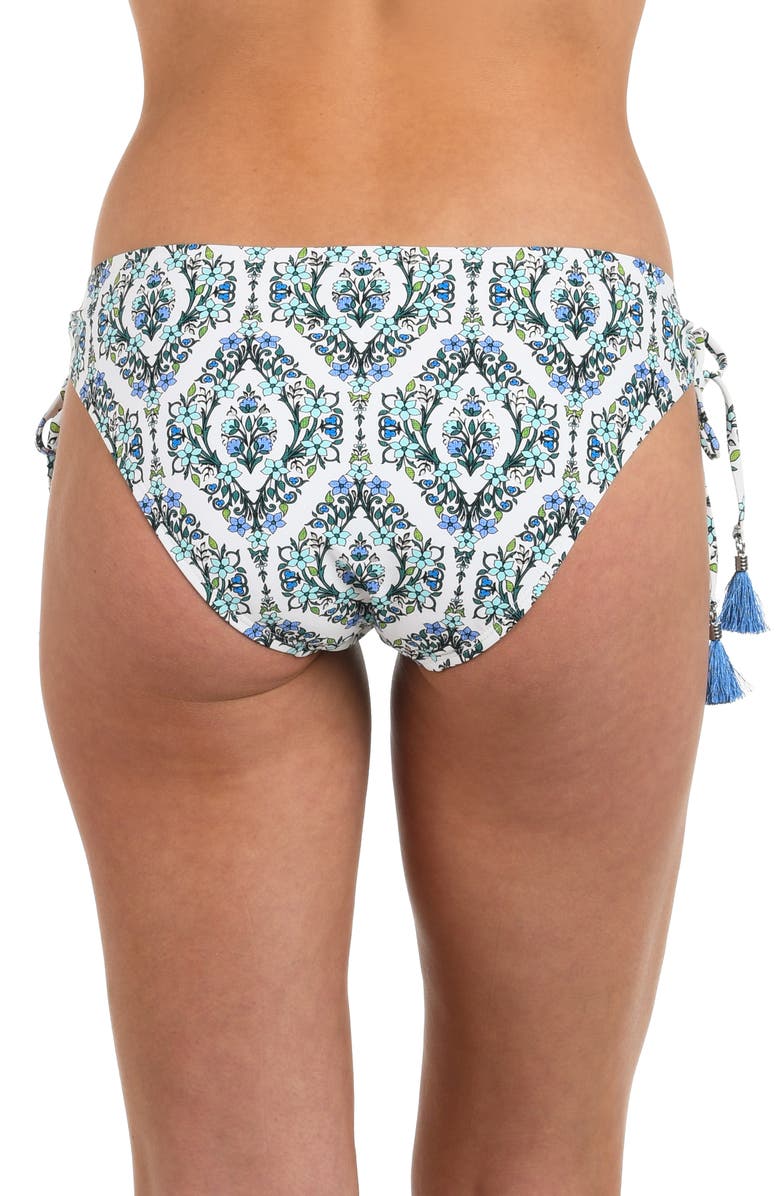 La Blanca Deja Blue Adjustable Loop Hipster Bikini Bottoms, Alternate, color, Blue