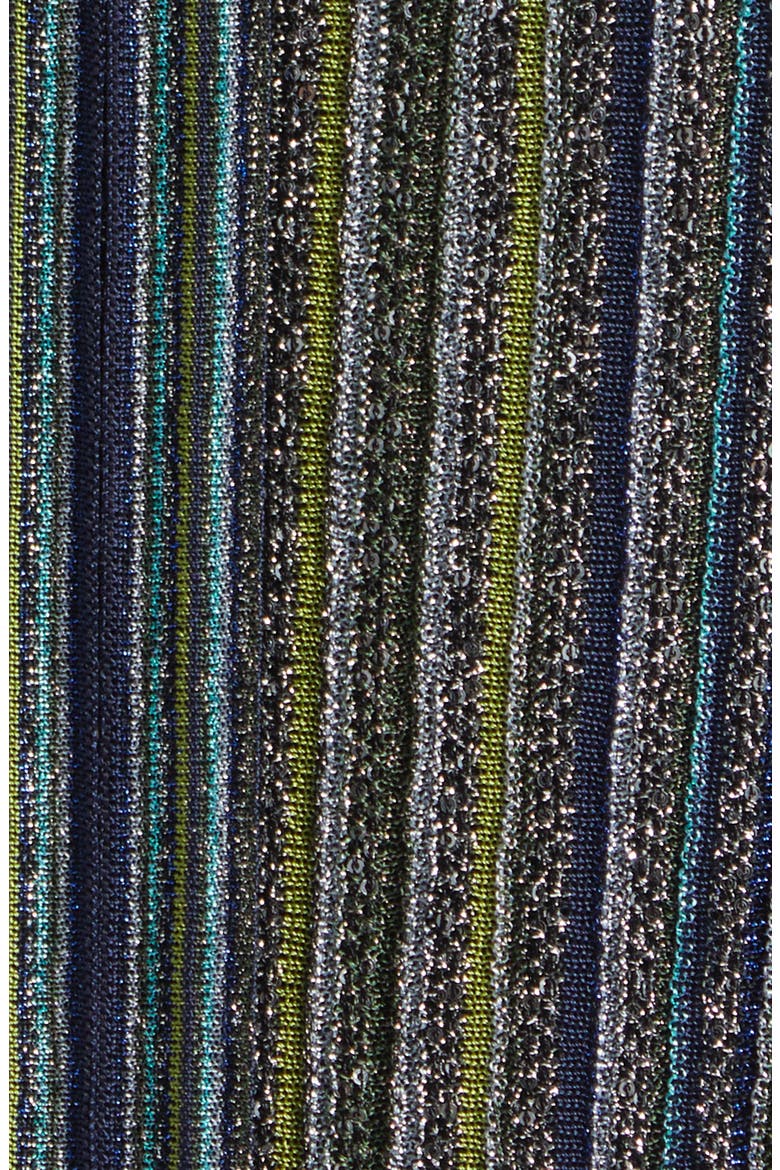 Sequin Stripe Knit Maxi Dress, Alternate, color, S616T-GREEN TONES