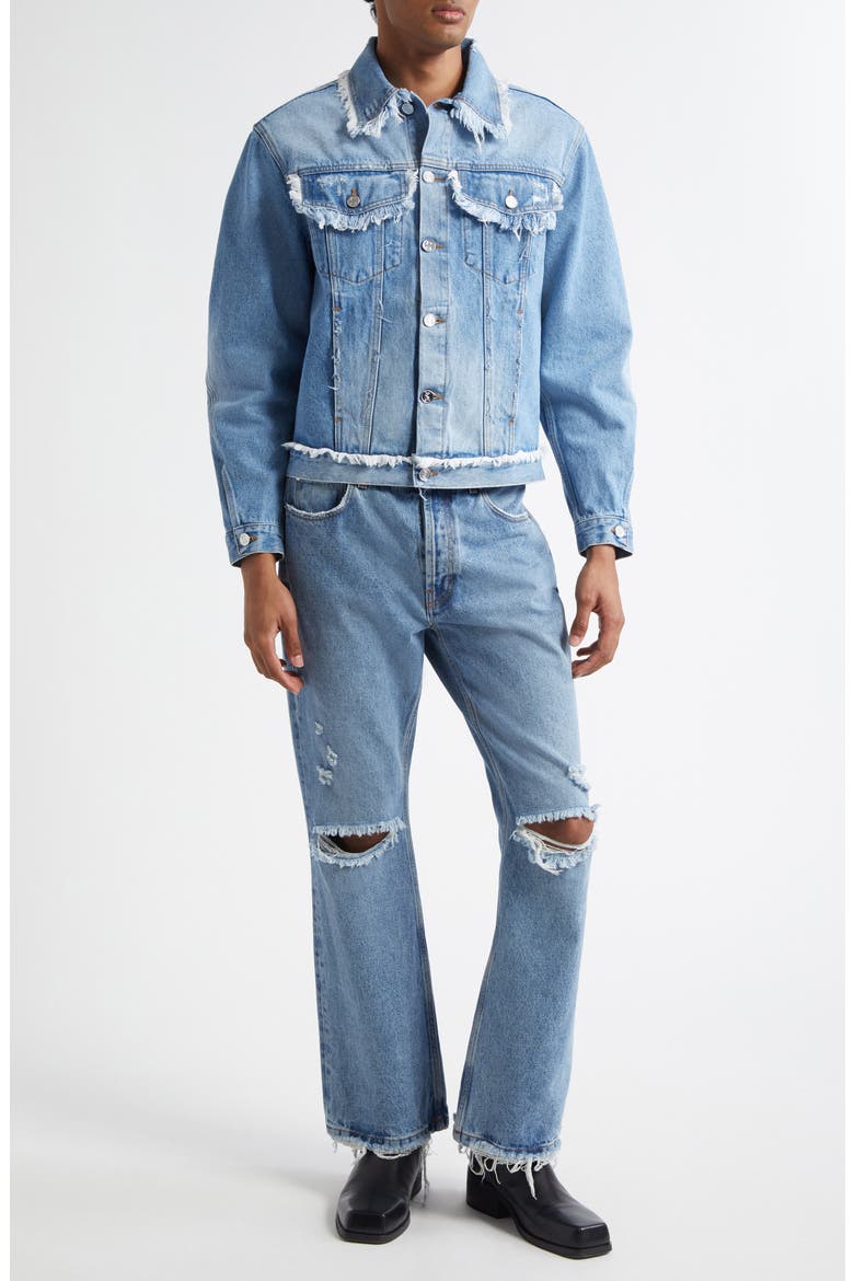 Rider Ripped Bootcut Jeans, Alternate, color, TRASHED MID BLUE
