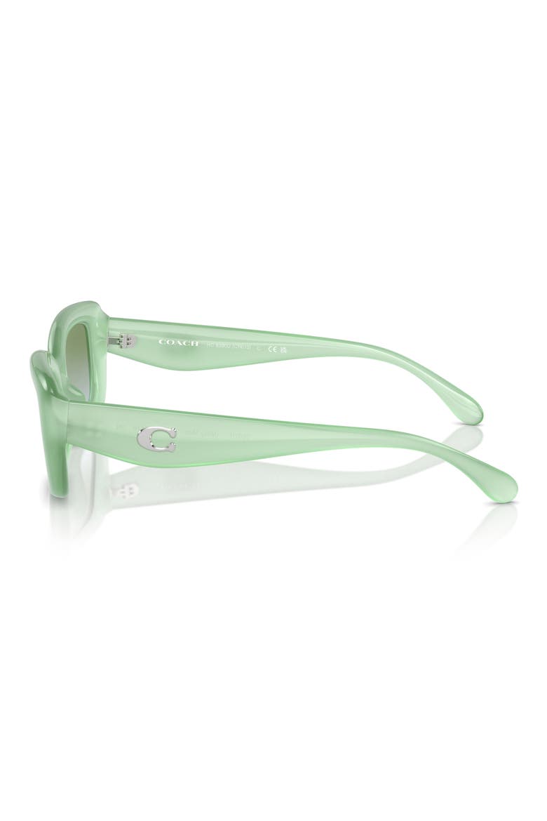 51mm Gradient Rectangular Sunglasses, Alternate, color, GREEN BLUE