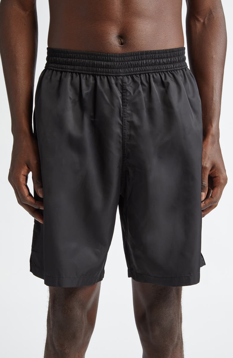 Off-White Arrow Surfer Swim Shorts, Main, color, 