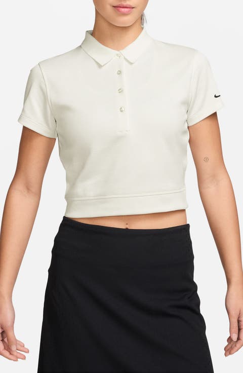 Crop Cotton Blend Golf Polo
