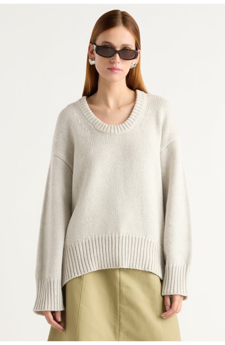 Modern Citizen Archie Deep U-Neck Sweater, Main, color, Nimbus