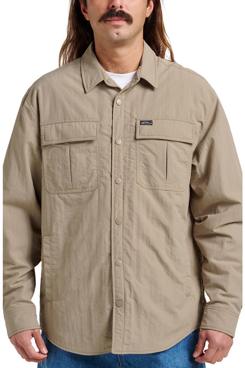 Cold Water Repellent Snap Shacket, Main, color, FALLEN ROCK