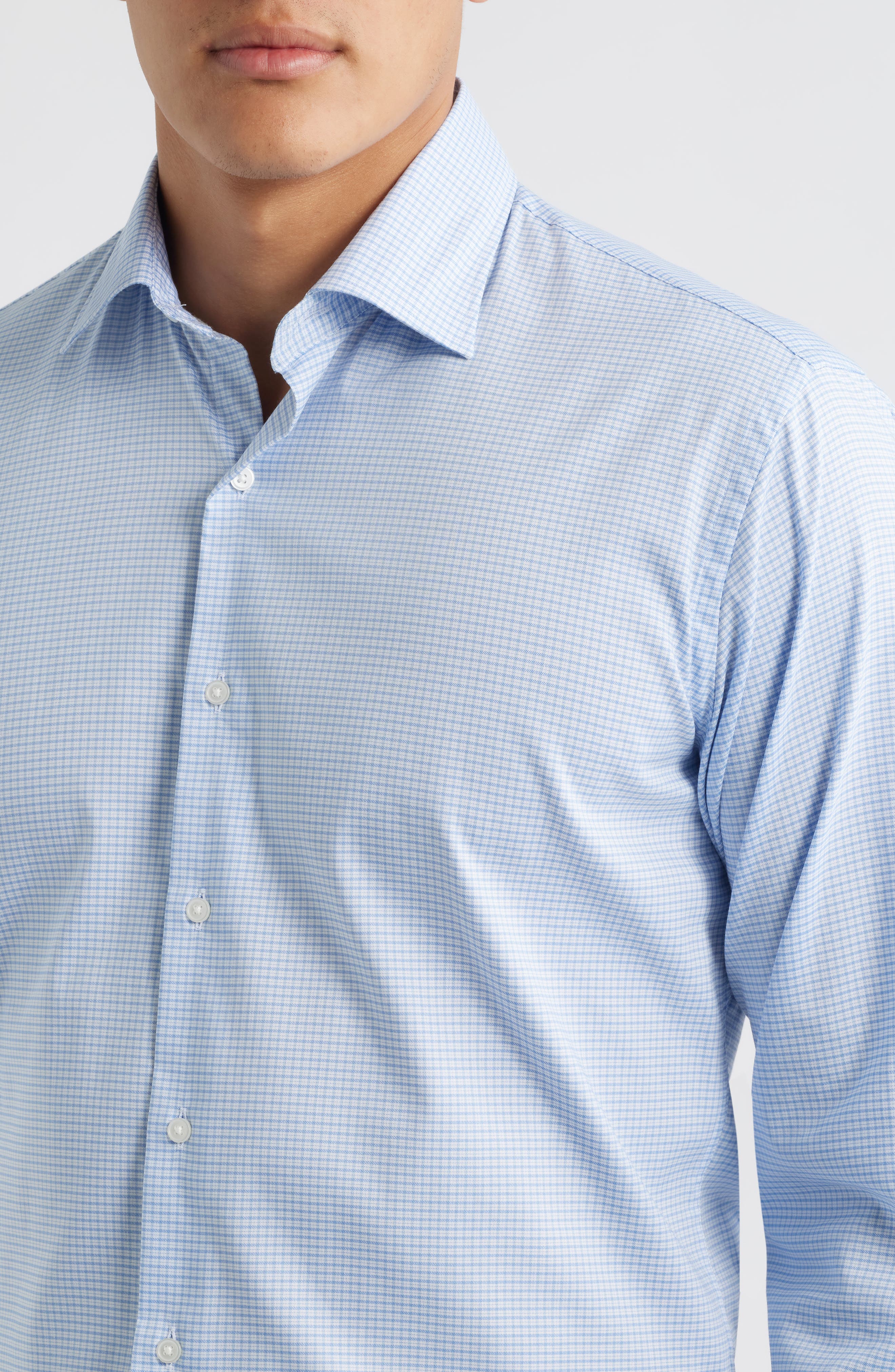 Jackson Crown Lite Microcheck Performance Twill Button-Up Shirt - image 4