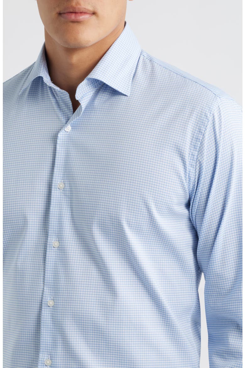 Jackson Crown Lite Microcheck Performance Twill Button-Up Shirt, Alternate, color, RUDDY BLUE