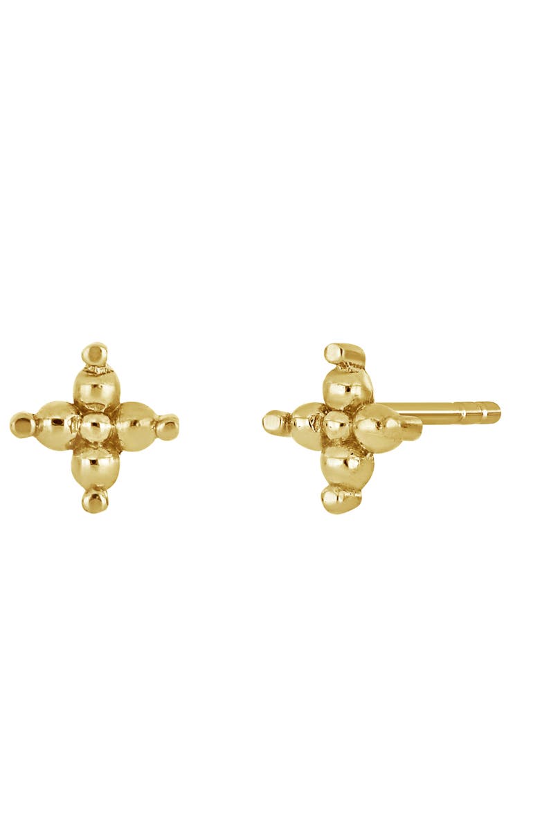Bony Levy 14K Gold Beaded Flower Stud Earrings, Main, color, 