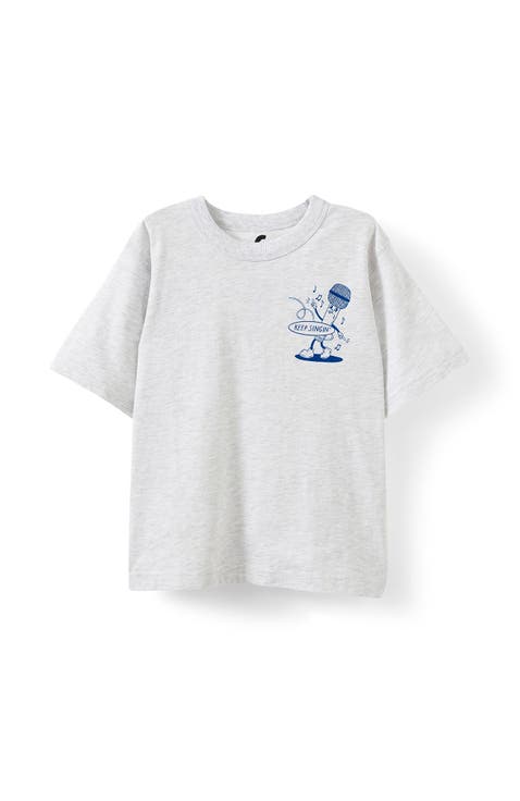 Kid's Poppy Oversize Graphic Print Tee