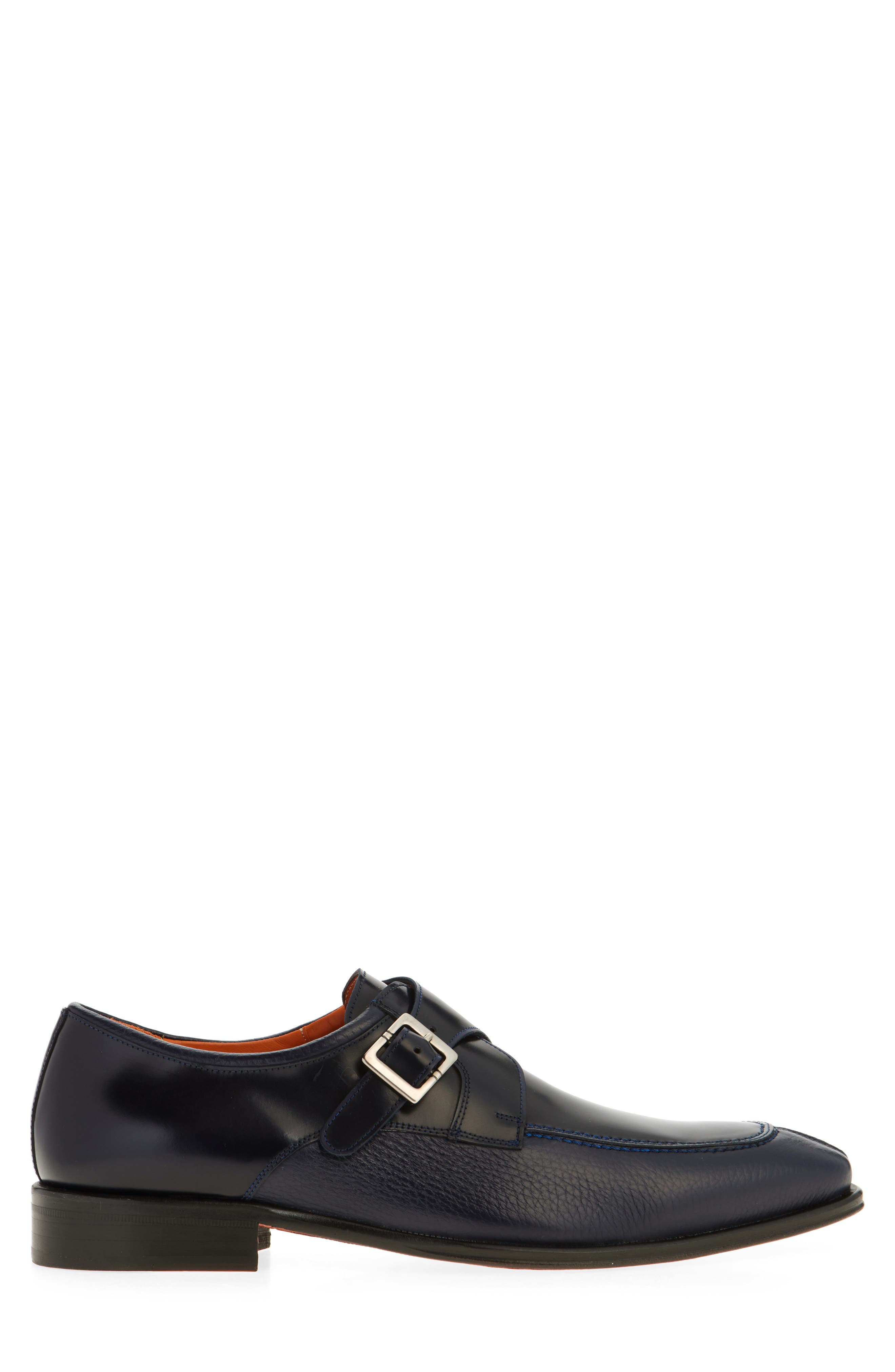 Mezlan Pego Monk Strap Shoe, Alternate, color, Blue