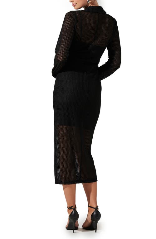 Astr The Label Tawna Long Sleeve Midi Dress In Multi