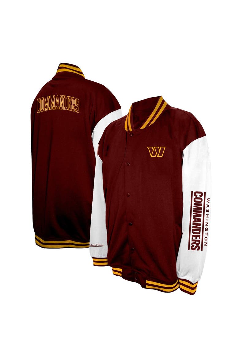 Men's Profile  Burgundy Washington Commanders Big & Tall Full-Snap Varsity Jacket, Main, color, Burgundy
