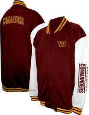 PROFILE Men's Profile Burgundy Washington Commanders Big & Tall Full-Snap Varsity Jacket