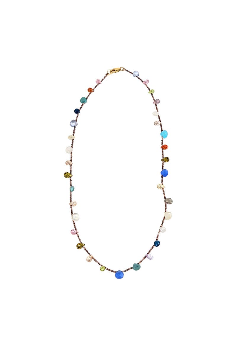 Multi Colored Gemstone Necklace, Alternate, color, multicolor