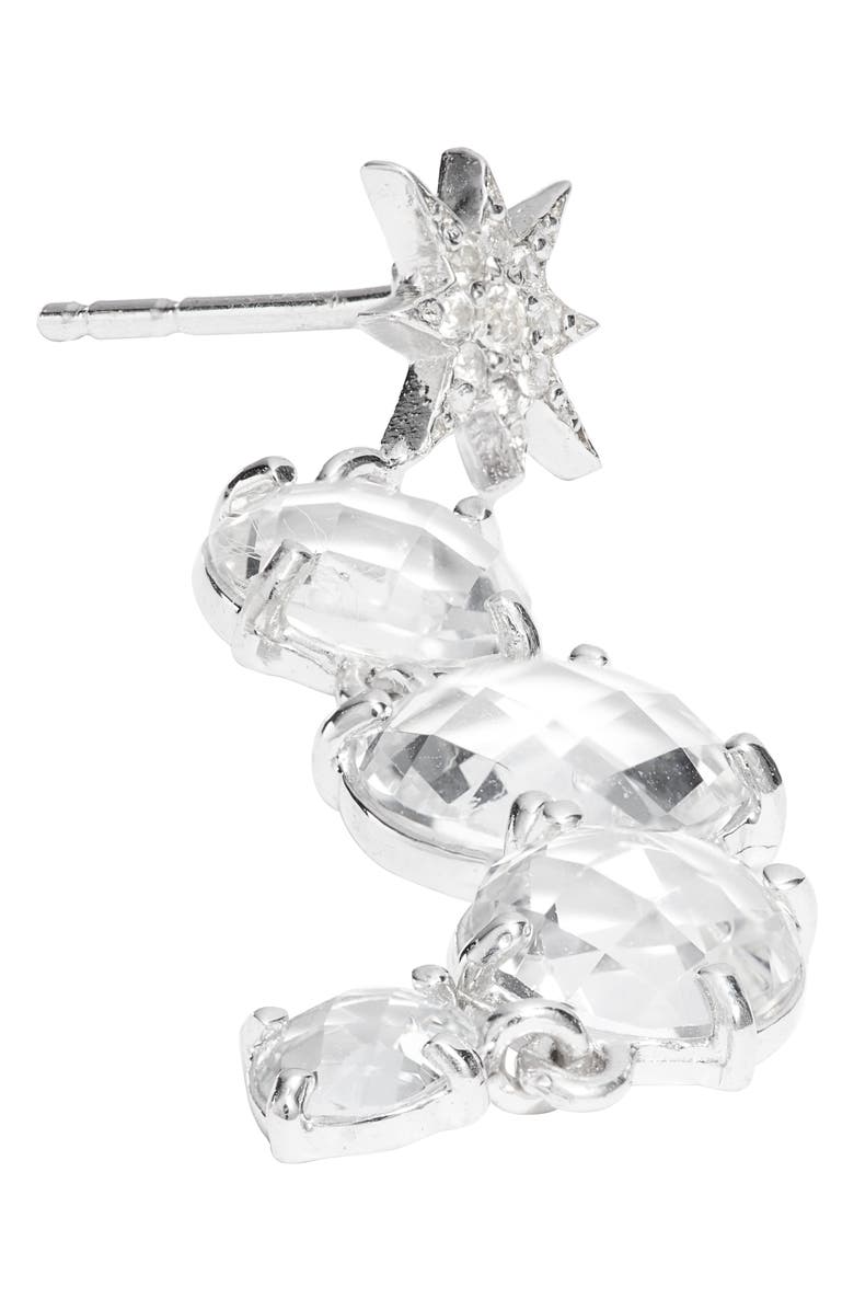 Anzie North Star Drop Earrings, Alternate, color, Silver